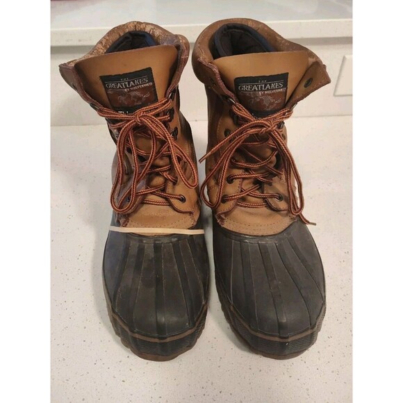 The Great Lake Men's Thinsulate Ultra Insulation Steel Shank 2 Tone Boots Size 8 - Picture 1 of 5